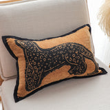 SOGA 2X 30cm Stylish Golden Yellow Black Leopard Pattern Throw Pillow