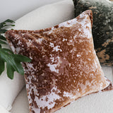 SOGA 50cm Brown White Crushed Velvet Decorative Throw Pillow
