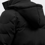 abbee Black Winter Hooded Overcoat Long Jacket Stylish Lightweight Quilted Warm Puffer Coat