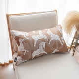 SOGA 2X 35cm Bohemian Camel Brown White Horse Pattern Throw Pillow