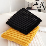 SOGA Black Corduroy Square Cushion Soft Leaning Plush Backrest Throw Seat Pillow