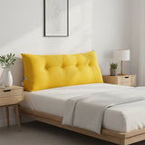 SOGA 2X 120cm Yellow Triangular Wedge Bed Pillow Headboard Backrest Bedside Tatami Cushion Home Decor