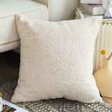 SOGA 45cm Beige Internet Celebrity 3D Arched Raised Pattern Throw Pillow