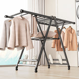 SOGA 2X 1.6m Portable Wing Shape Clothes Drying Rack Foldable Space-Saving Laundry Holder