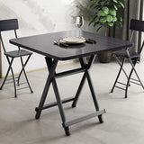 SOGA 2X Black Dining Table Portable Square Surface Space Saving Folding Desk Home Decor