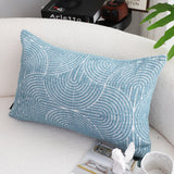 SOGA 35cm Blue Throw Pillow Geometric Indoor and Outdoor Corded for Home Decor