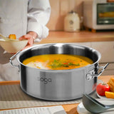 SOGA Stock Pot 32Lt Top Grade Thick Stainless Steel Stockpot 18/10