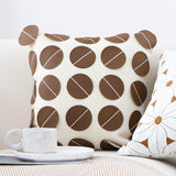 SOGA 2X 45cm Brown Leather Square Pillow with 3D Circle Pattern Decorative Cushion for Living Room