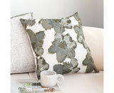 SOGA 45cm Gray Abstract Floral Watercolor Throw Pillow