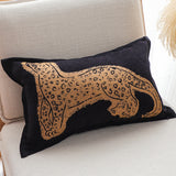 SOGA 2X 30cm Modern Charcoal Gray Leopard Pattern Throw Pillow