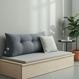 SOGA 2X 100cm Dark Grey Triangular Wedge Bed Pillow Headboard Backrest Bedside Tatami Cushion Home Decor