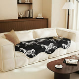 SOGA Three-Seater Black Horse Print 90x210cm Throw Blanket Sofa Cover