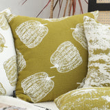 SOGA 50cm Throw Pillow Green Autumn Harvest Pumpkin Print Home Decor