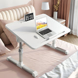 SOGA 60X40cm White Small Laptop Bed Portable Foldable Study Table Adjustable