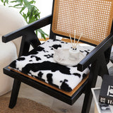 SOGA Black Cow Print Cushion Plush Seat Back Pillow
