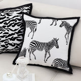 SOGA 2X 45cm Black and White Light  Luxury Zebra Cushion Decorative Square Pillow Living Room