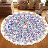 SOGA 120cm Mandala Area Rug for Living Room Lounge Bedroom Anti-slip Doormat Home Decor