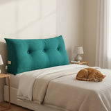 SOGA 100cm Blue Green Triangular Wedge Bed Pillow Headboard Backrest Bedside Tatami Cushion Home Decor