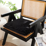 SOGA Black Corduroy Square Cushion Soft Leaning Plush Backrest Throw Seat Pillow