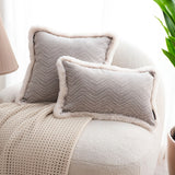 SOGA 30cm  Wabi-sabi Cushion Herringbone Lumbar Throw  Pillow