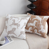 SOGA 50cm White Decorative Horse Pattern Cushion Throw Pillow