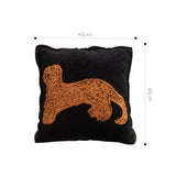 SOGA 2X 45cm Modern Charcoal Gray Leopard Pattern Throw Pillow
