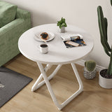 SOGA 2X 80cm White Modern Minimalist Table with Sleek Surface Stylish and Functional Design