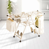 SOGA 160cm Portable Wing Shape Clothes Drying Rack Foldable Space-Saving Laundry Holder