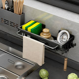 SOGA 2X 34cm Kitchen Sink Storage Organiser Space Saving Adhesive Shelf Rack