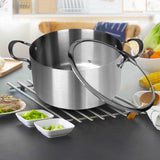 SOGA Stainless Steel Casserole With Lid Induction Cookware 26cm