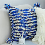 SOGA 2X 45cm Throw Pillow Deep Sea Blue Gradient Dyed Decorative Soft Square for Couch or Bed