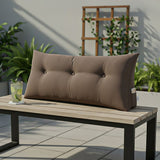 SOGA 100cm Coffee Triangular Wedge Bed Pillow Headboard Backrest Bedside Tatami Cushion Home Decor