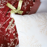 SOGA 2X 45cm Throw Pillow White Soft Plush Christmas Snowflake Ball Square For festive Holiday