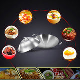 SOGA 3-Ply 38cm Stainless Steel Double Handle Wok Frying Fry Pan Skillet with Lid