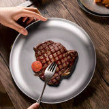 SOGA 23cm Premium Silver Grilling Plate  Durable Heat Resistant Perfect for BBQs and Outdoor Cooking Kitchen Essential