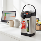 SOGA 3.2L Silver Stainless Steel Electric Thermal Pot Dispenser with 3 Dispensing Modes