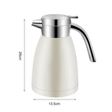 SOGA 2X 1.8L Stainless Steel Kettle Insulated Vacuum Flask Water Coffee Jug Thermal White