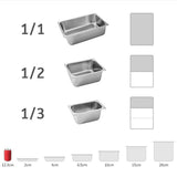 SOGA 12X Gastronorm GN Pan Full Size 1/3 GN Pan 20cm Deep Stainless Steel Tray