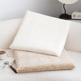 SOGA White Chevron Cushion Soft Plush Backrest Pillow