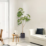 SOGA 120cm Artificial Natural Green Schefflera Dwarf Umbrella Tree Fake Tropical Indoor Plant Home Office Decor