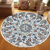 SOGA 120cm Mandala Area Rug for Living Room Lounge Bedroom Anti-slip Doormat Home Decor