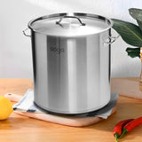 SOGA Stock Pot 50Lt Top Grade Thick Stainless Steel Stockpot 40CM 18/10