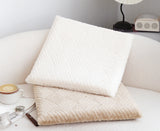 SOGA 2X  White Chevron Square Cushion Soft Leaning Plush Backrest Throw Seat Pillow