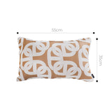 SOGA 2X 35cm Artistic Camel Brown White Geometric Pattern Throw Pillow