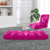 SOGA 2X Floor Recliner Folding Lounge Sofa Futon Couch Folding Chair Cushion Pink