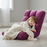 SOGA Floor Recliner Folding Lounge Sofa Futon Couch Folding Chair Cushion - Magenta