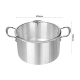 SOGA Dual Burners Cooktop Stove 17L Stainless Steel Stockpot 28cm and 30cm Induction Casserole