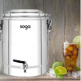 SOGA 2X 40L Stainless Steel Insulated Stock Pot Dispenser Hot & Cold Beverage Container With Tap