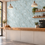 SOGA Peel & Stick Floor and Wall Tiles 60 x 60cm 10 Pack Jade Faux Marble