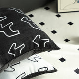 SOGA 2X 45cm Throw Pillow Black Teddy Fleece Square Pony Design Decorative Cushion for Living Room